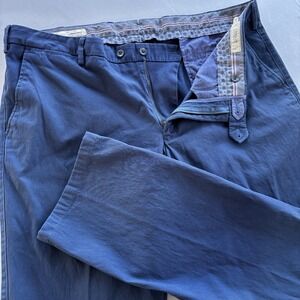 Ballin Mens Pima Cotton Chino Pants Blue Modern Fit Stretch Size 40‎